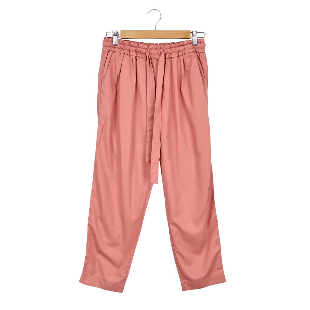 GAP Women's Pull On Versatile Cropped Tapered Tie Waist Pant Desert Sand Pink XS